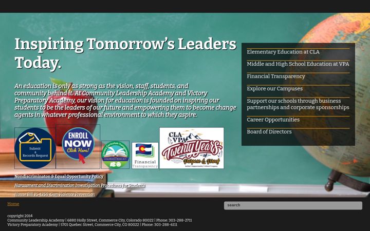 Екранна снимка на communityleadershipacademy.org