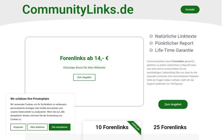 Screenshot of communitylinks.de