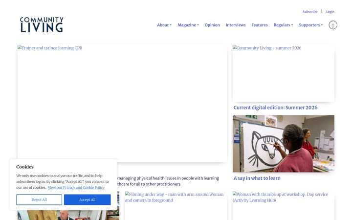 Screenshot of communitylivingmagazine.com