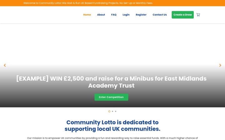 Captura de pantalla de communitylotto.uk