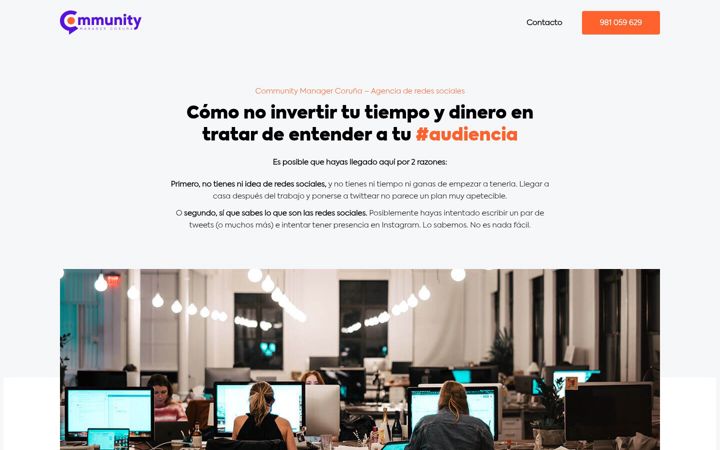 Screenshot of communitymanagercoruna.es