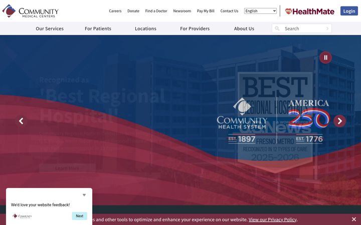 Screenshot of communitymedical.org