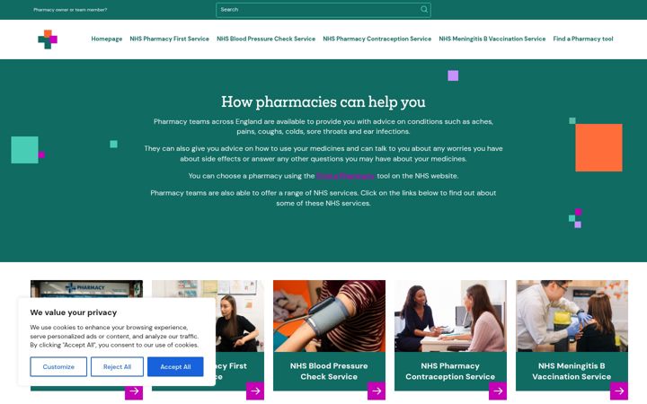 Screenshot of communitypharmacy.org.uk