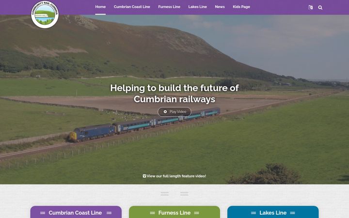 Screenshot of communityrailcumbria.co.uk