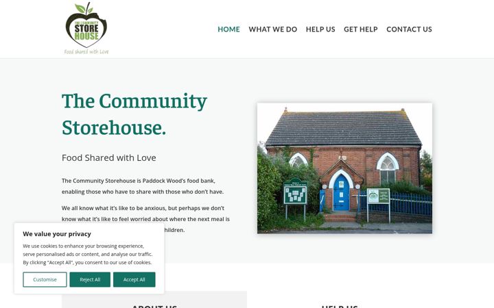 Screenshot of communitystorehouse.co.uk
