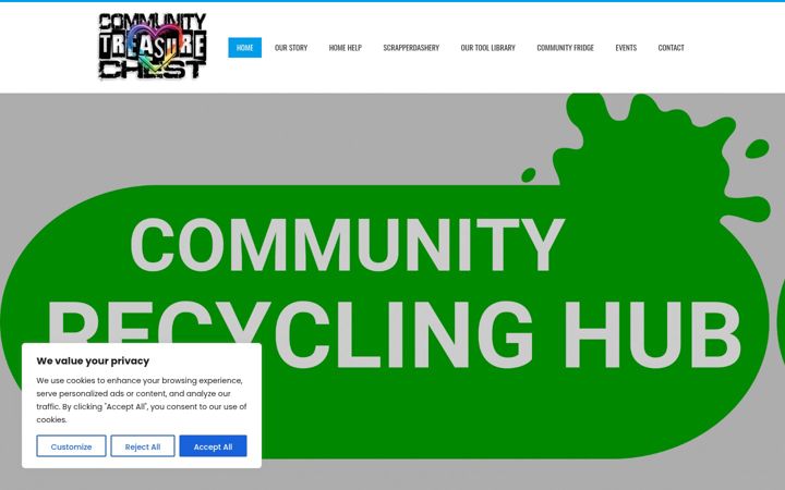 Screenshot of communitytreasurechestcic.com