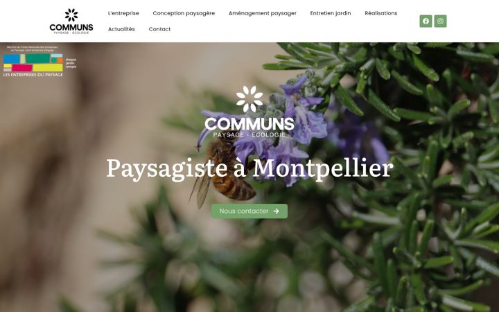 Captură de ecran a communspaysage.fr