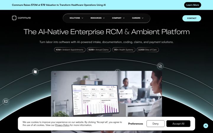 Screenshot of commure.com
