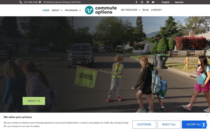 Captura de ecrã de commuteoptions.org