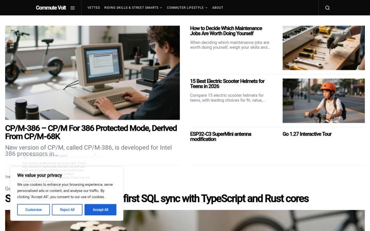 Screenshot of commutevolt.com