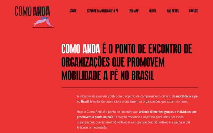 Screenshot of comoanda.org.br