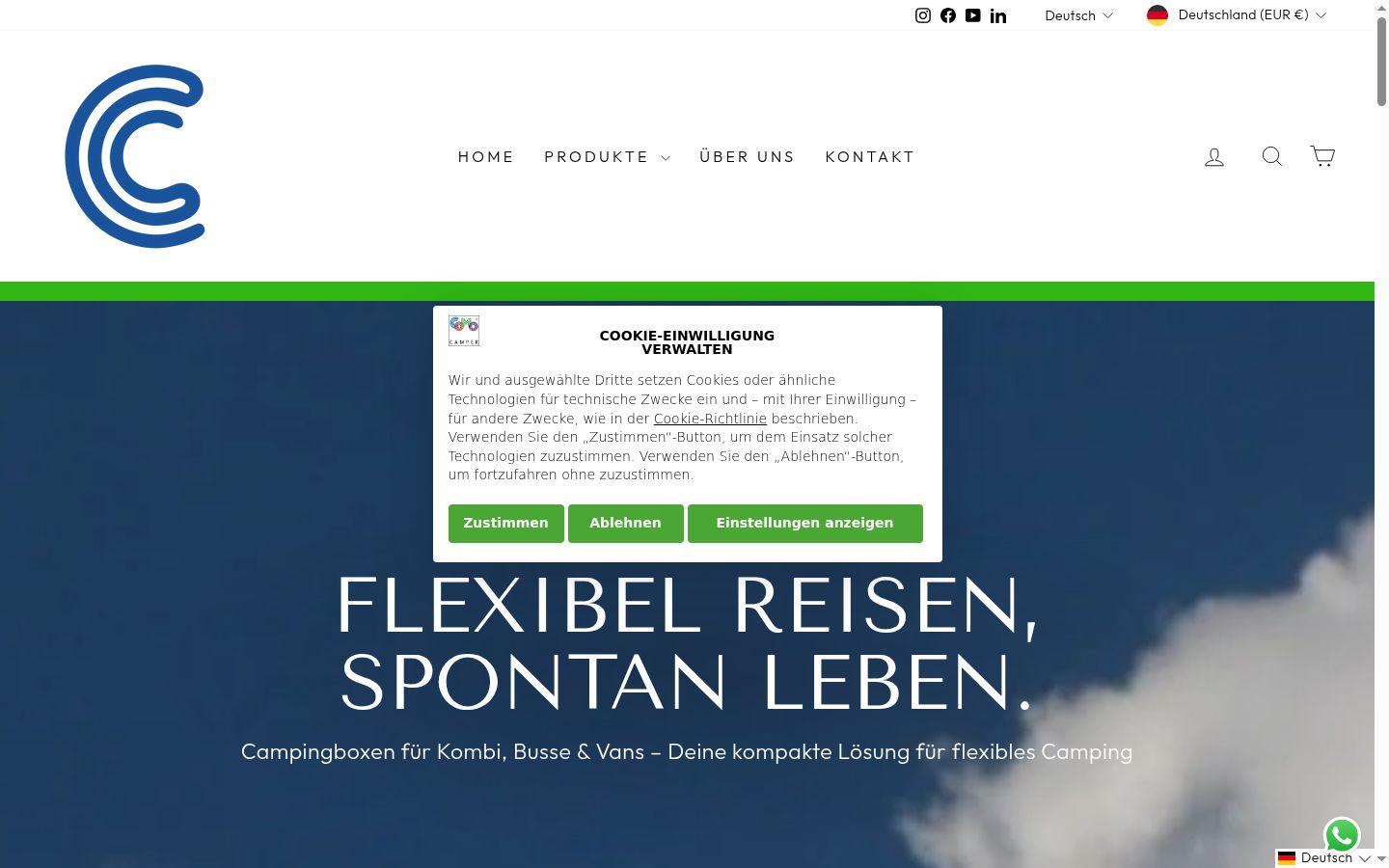 Zrzut ekranu banera zgody wyświetlanego przed jakąkolwiek interakcją