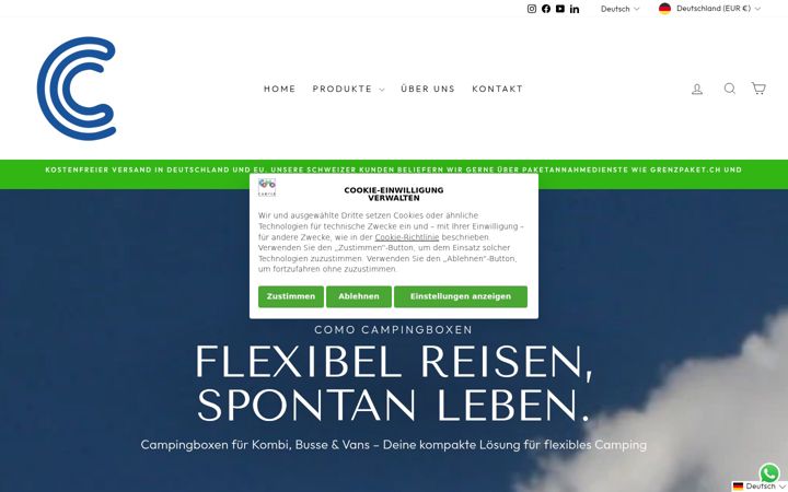Screenshot of comocamper.de