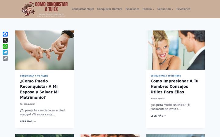 Screenshot of comoconquistaratuex.com