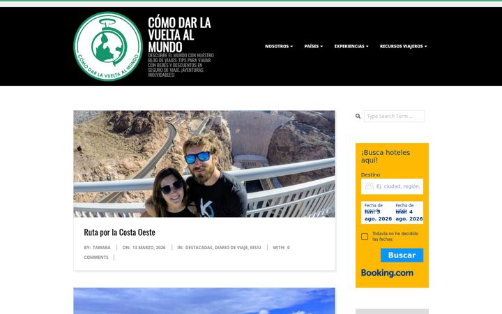 Screenshot of comodarlavueltaalmundo.com