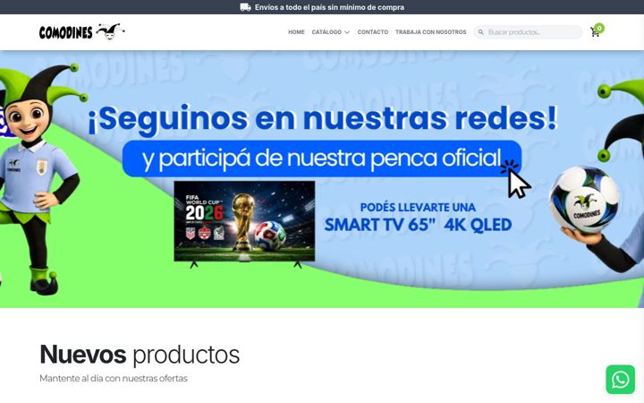 Screenshot of comodinesmayorista.com