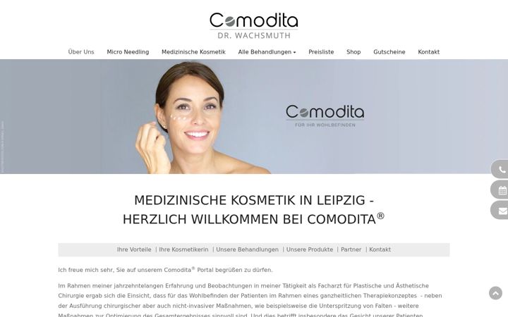 Screenshot of comodita-leipzig.de