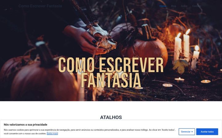 Screenshot di comoescreverfantasia.com.br