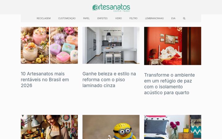 Screenshot of comofazerartesanatos.com.br