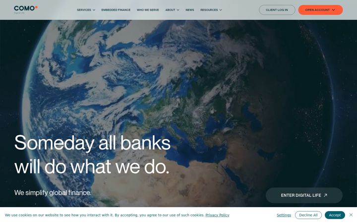 Screenshot of comoglobal.com