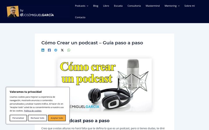 Screenshot of comohacerunpodcast.net