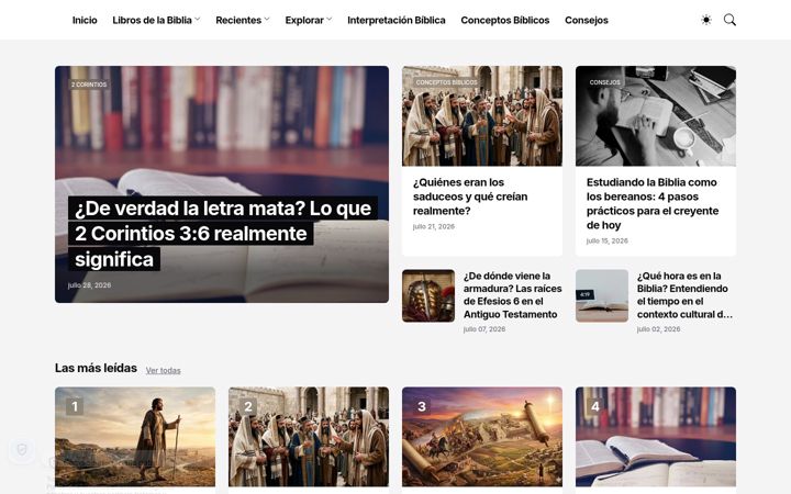 Screenshot of comoleerlabiblia.com