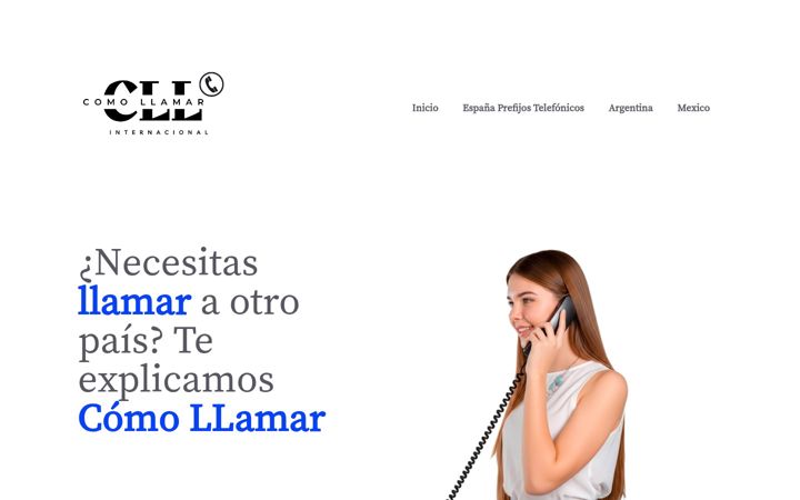 Screenshot of comollamar.net