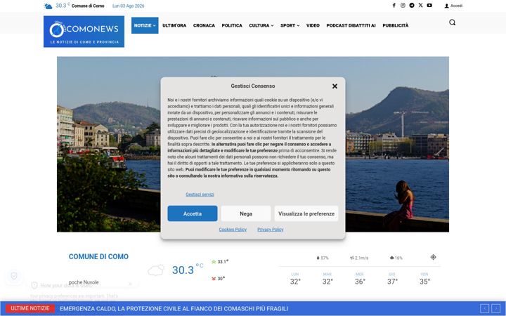 Screenshot of comonews.it