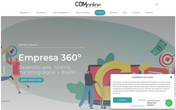 Screenshot stránky comonline.es