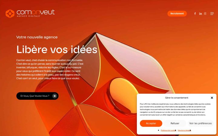 Screenshot of comonveut.com