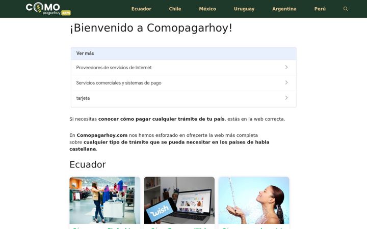 Screenshot of comopagarhoy.com