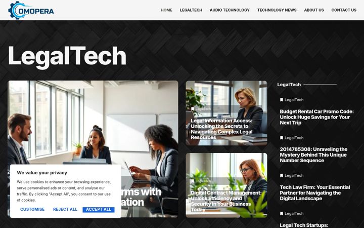 Screenshot of comopera.com