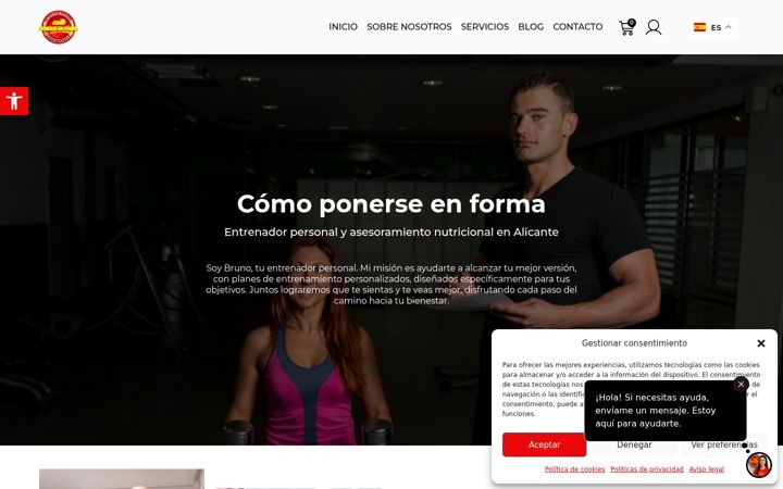 Screenshot of comoponerseenforma.com