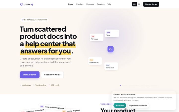 Screenshot of comoq.pl