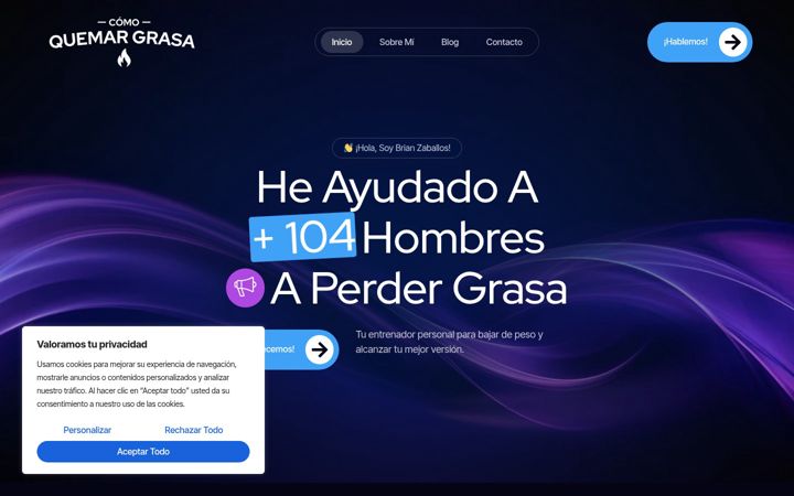 Screenshot of comoquemargrasa.es