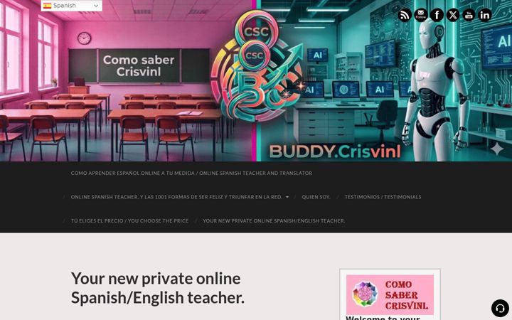 Screenshot of comosabercrisvinl.com