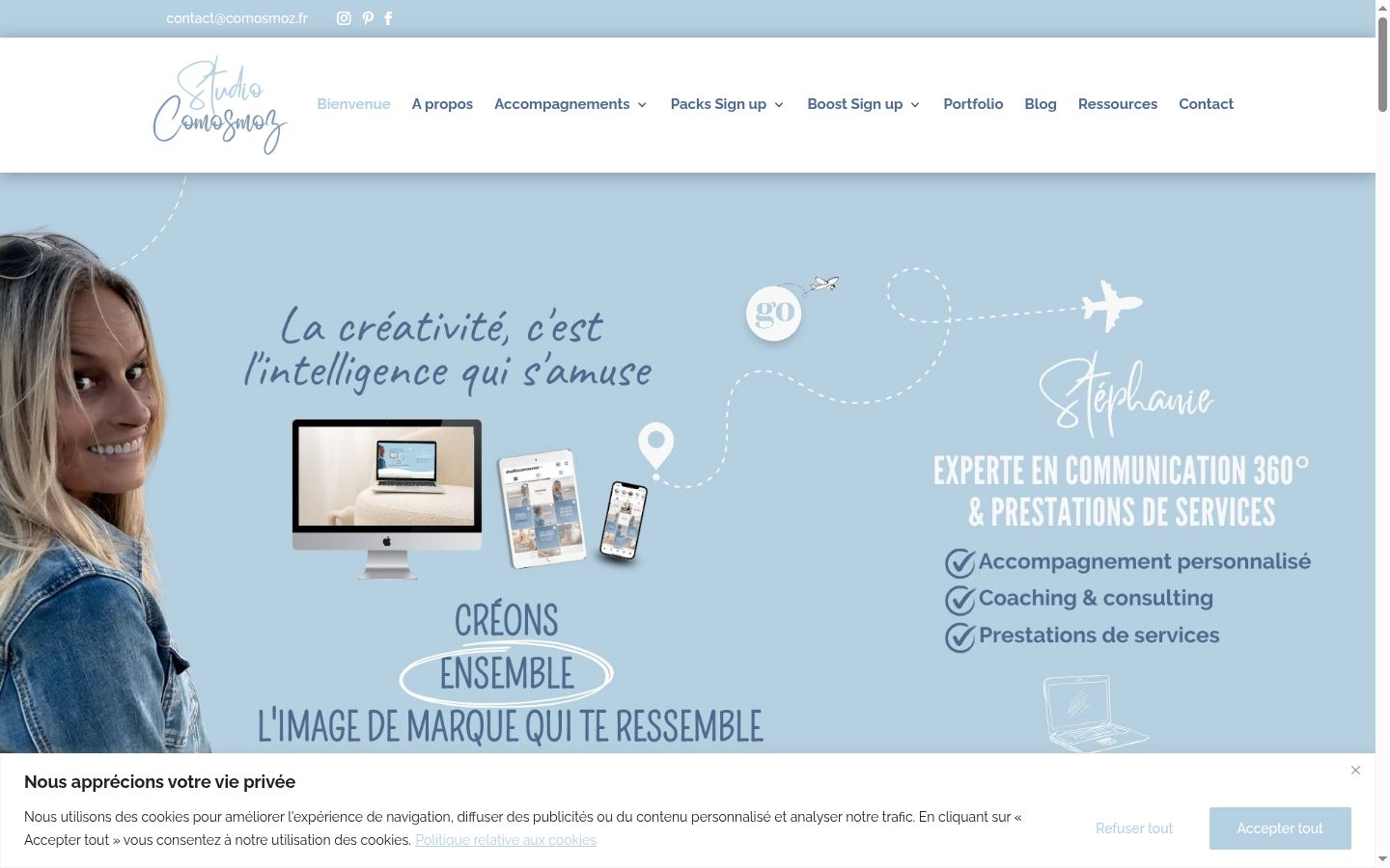 Screenshot tal-banner tal-kunsens muri qabel kwalunkwe interazzjoni