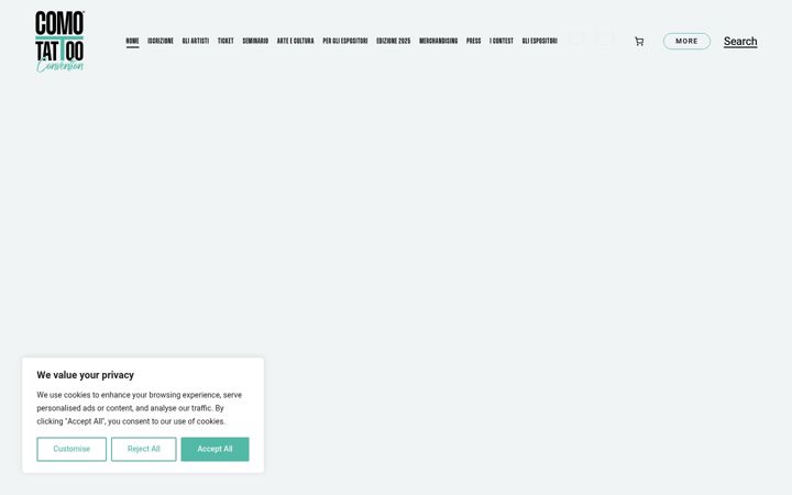 Screenshot of comotattooconvention.com