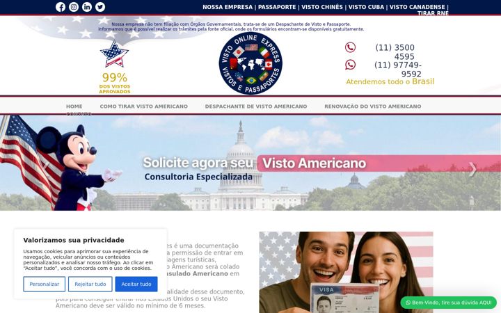 Screenshot of comotirarovistoamericano.com.br