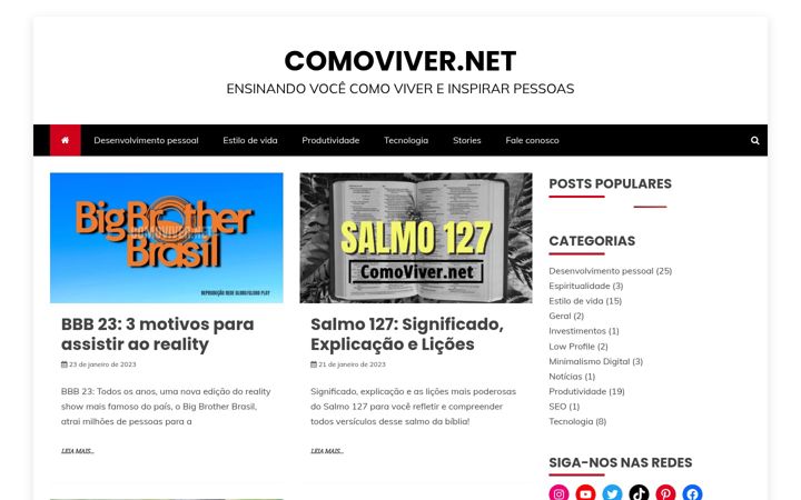 Screenshot of comoviver.net