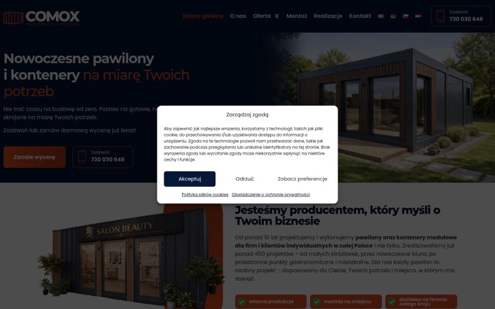 Screenshot of comox.pl