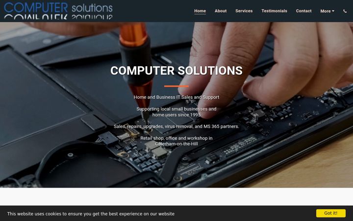 Screenshot of comp-solutions.co.uk