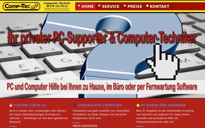 Screenshot of comp-tec.ch
