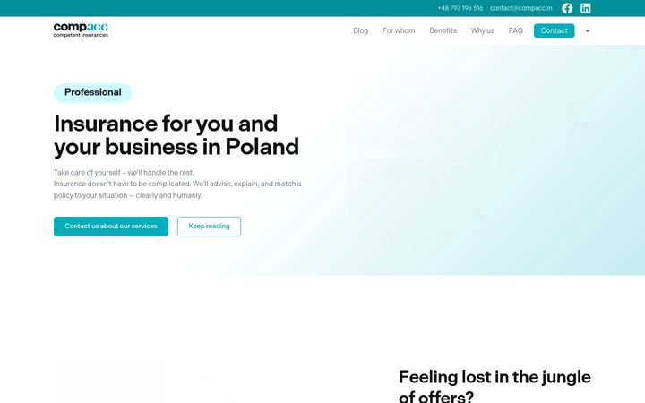 Skjámynd af compacc.in