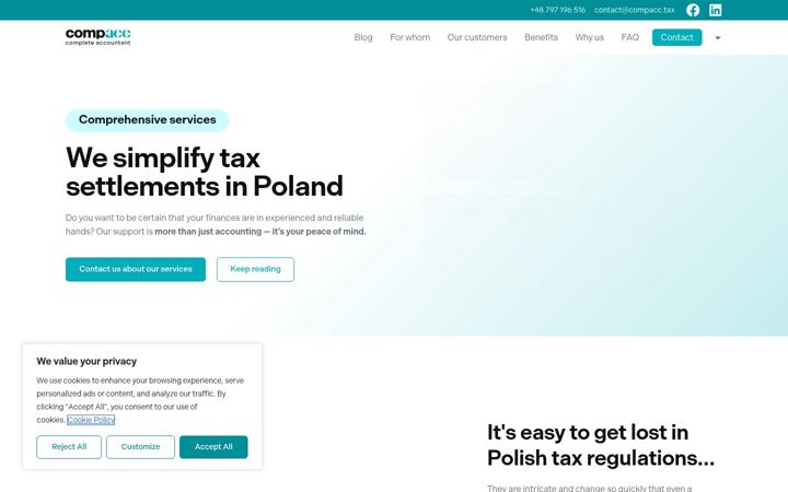 Screenshot of compacc.tax