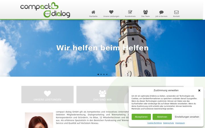 Screenshot of compact-dialog.de