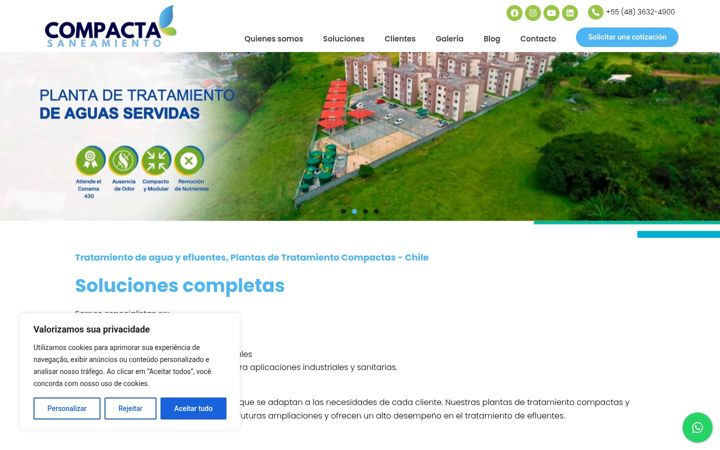 Screenshot of compactasaneamiento.cl
