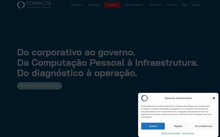 Snímek obrazovky compactatecnologia.com.br