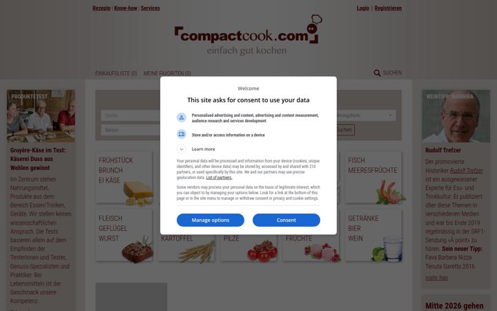 Screenshot of compactcook.com