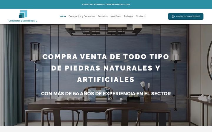 Screenshot stránky compactosyderivados.es